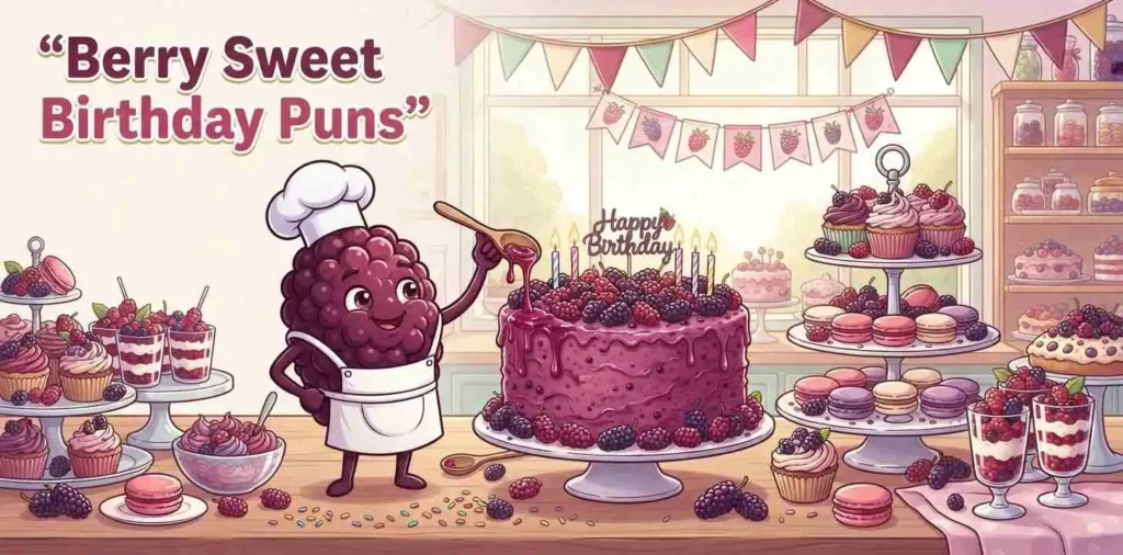 Sweet berry birthday dessert