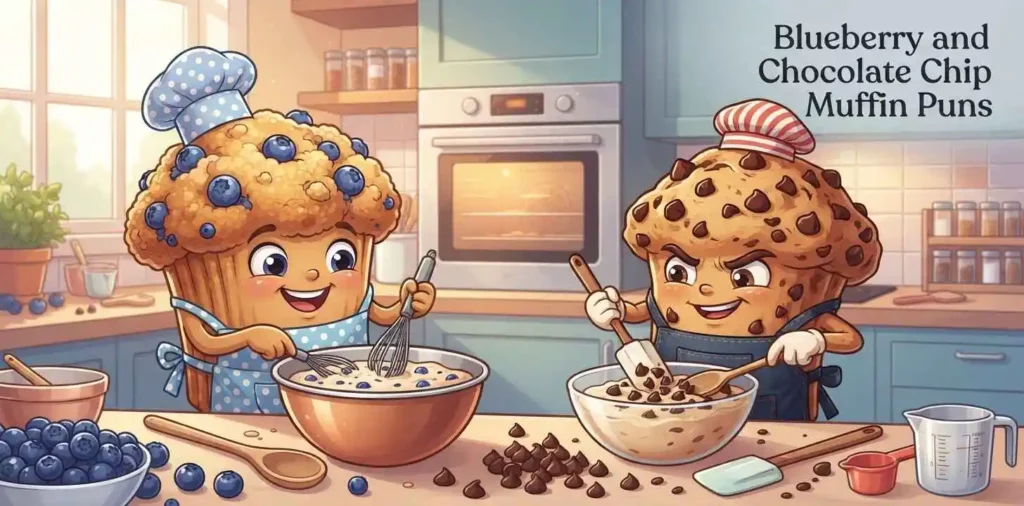 Blueberry chocolate muffin fun