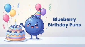 Cute blueberry birthday celebration
