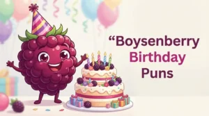 Cute boysenberry birthday celebration