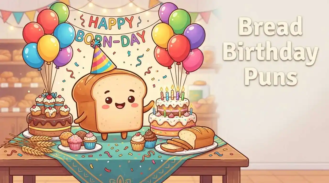 Cute bread birthday celebration