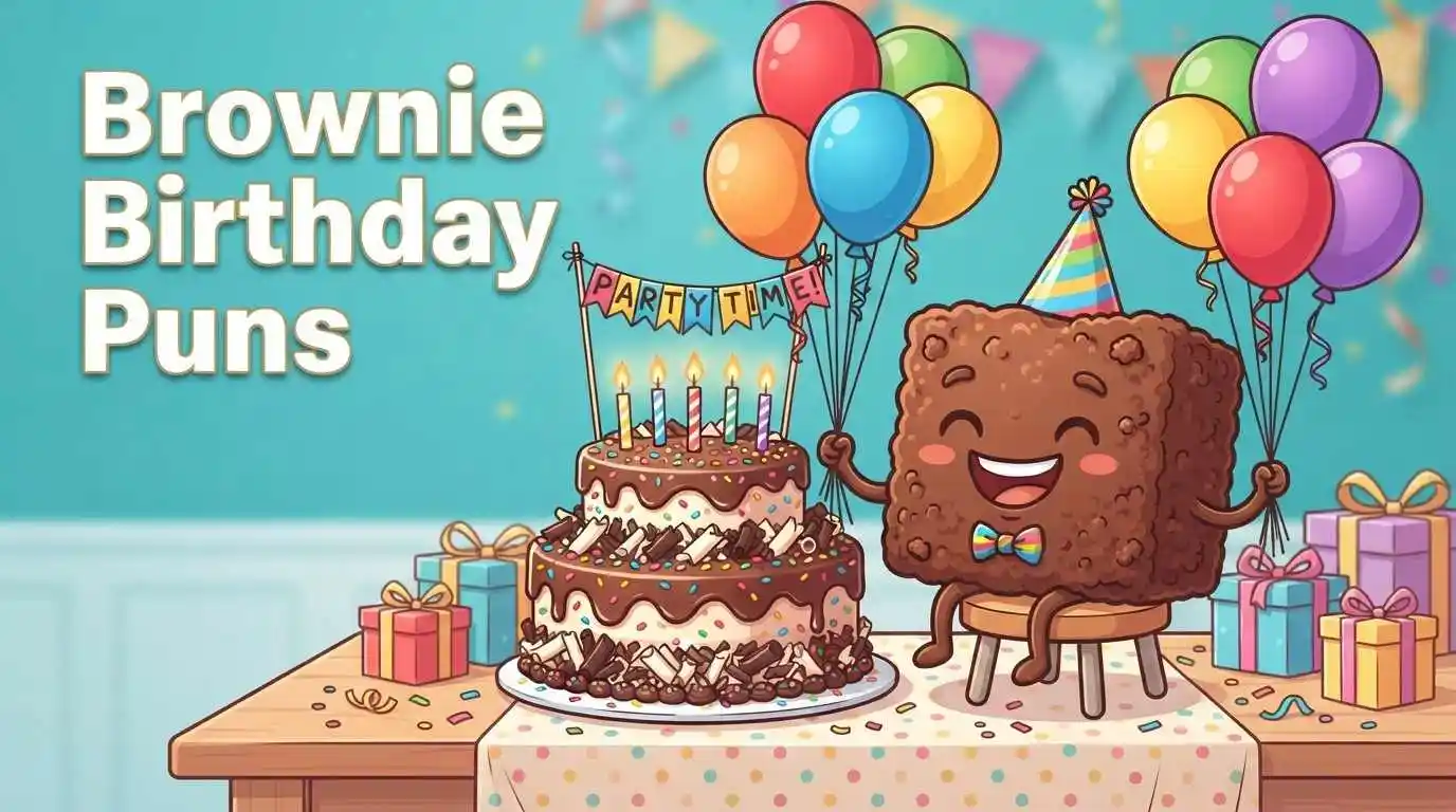 Cute brownie birthday party