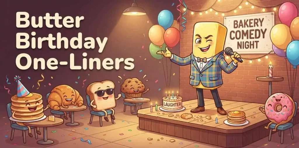 Funny butter birthday comedian