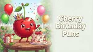 Cute cherry birthday celebration