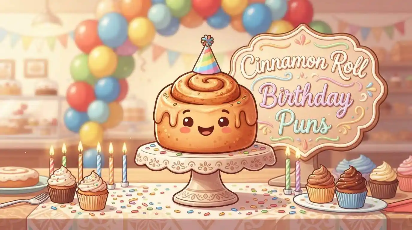 Cute cinnamon roll birthday party