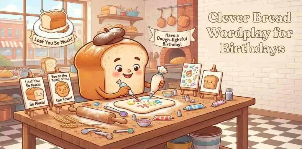 Funny bread birthday wordplay