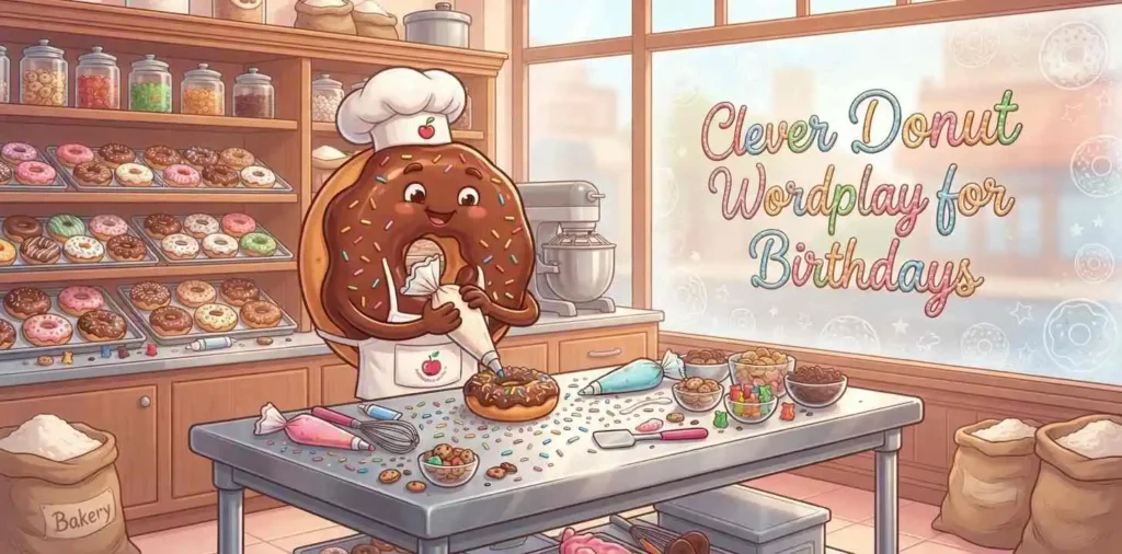 Clever donut birthday
