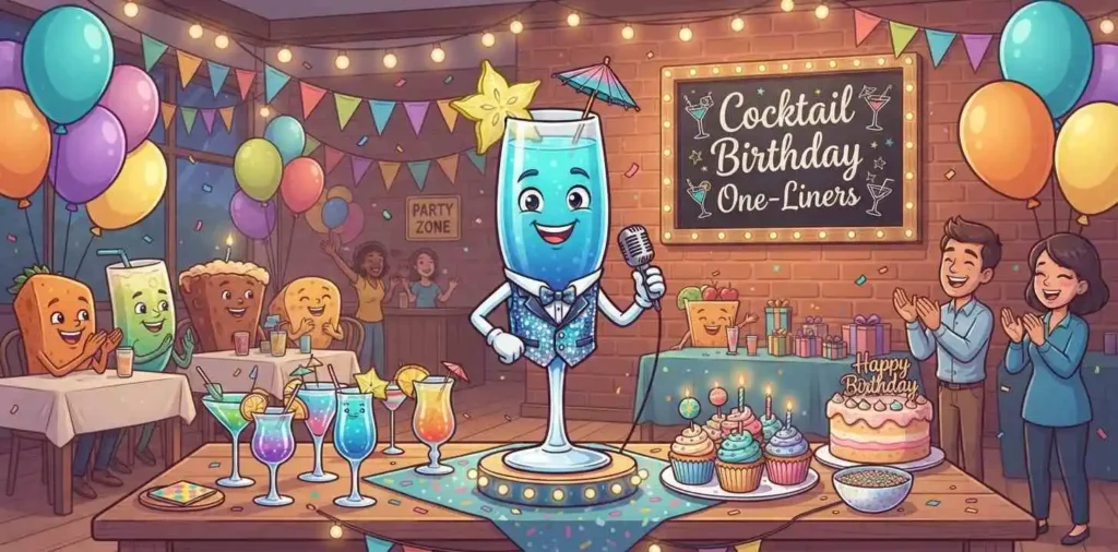 cocktail party birthday scene