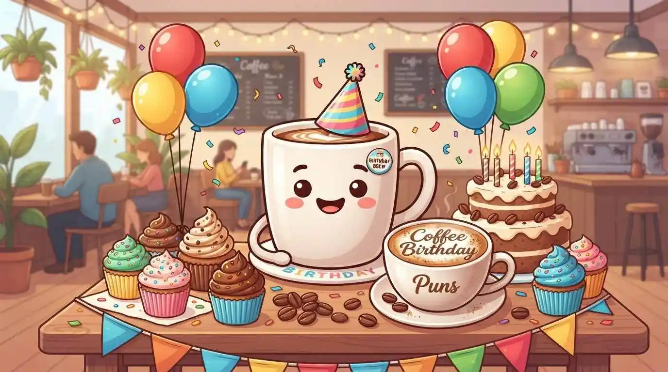 Funny coffee birthday celebration
