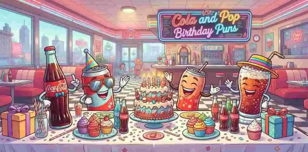 Colorful cola birthday celebration