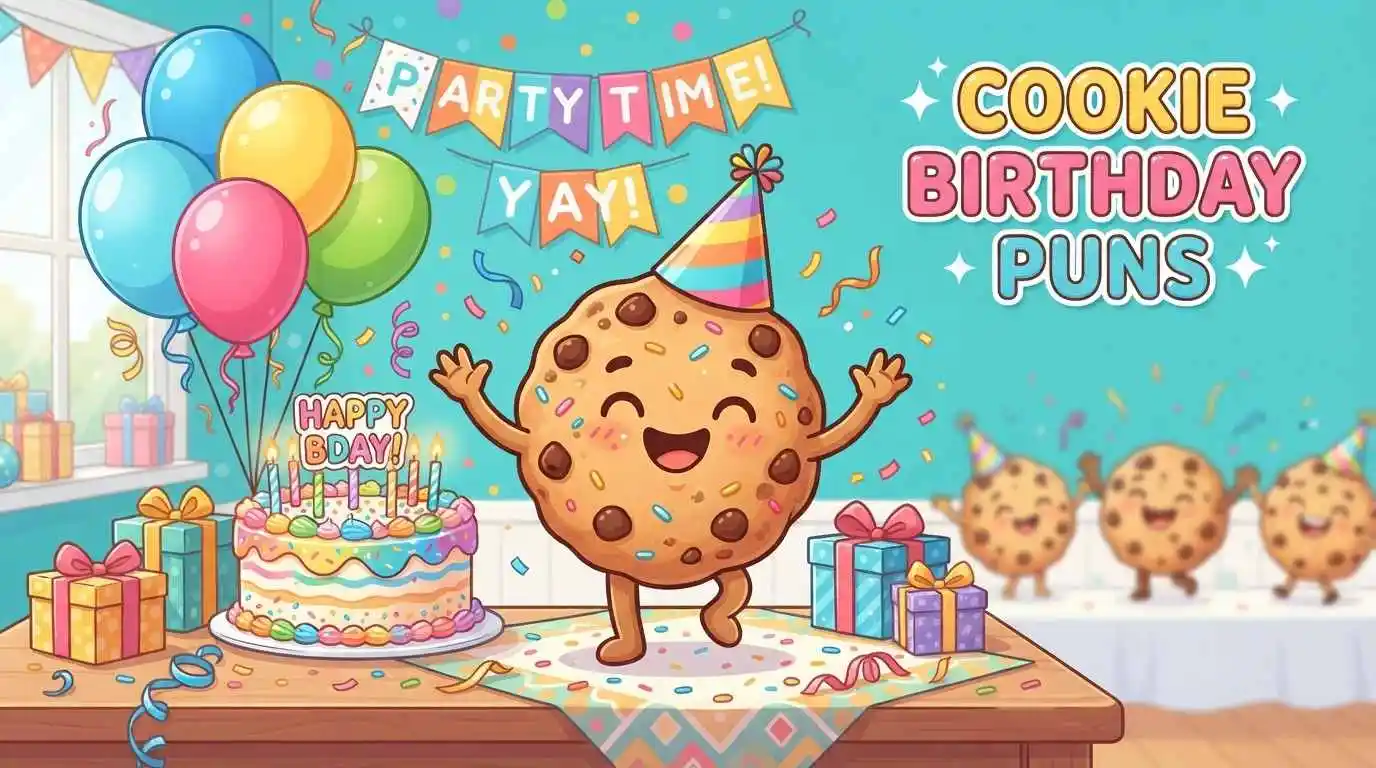 Funny cookie birthday celebration