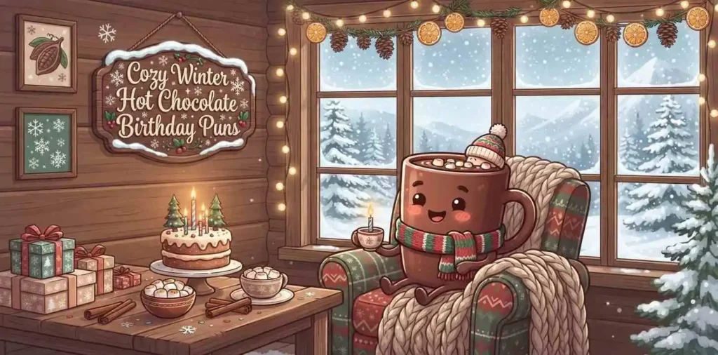 Winter hot chocolate birthday