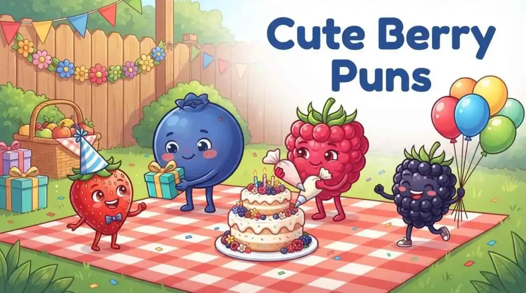 Adorable berries at birthday party