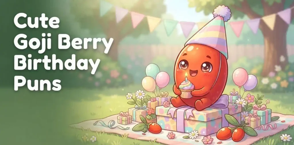 Cute goji berry birthday party