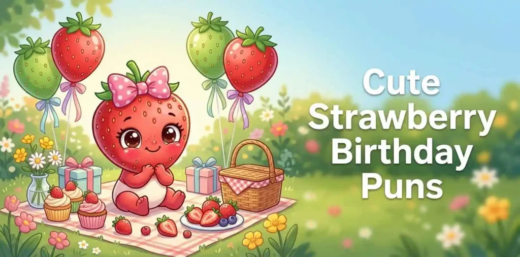 Cute strawberry birthday party