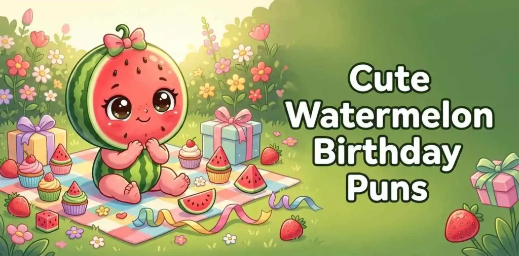 Cute watermelon birthday celebration