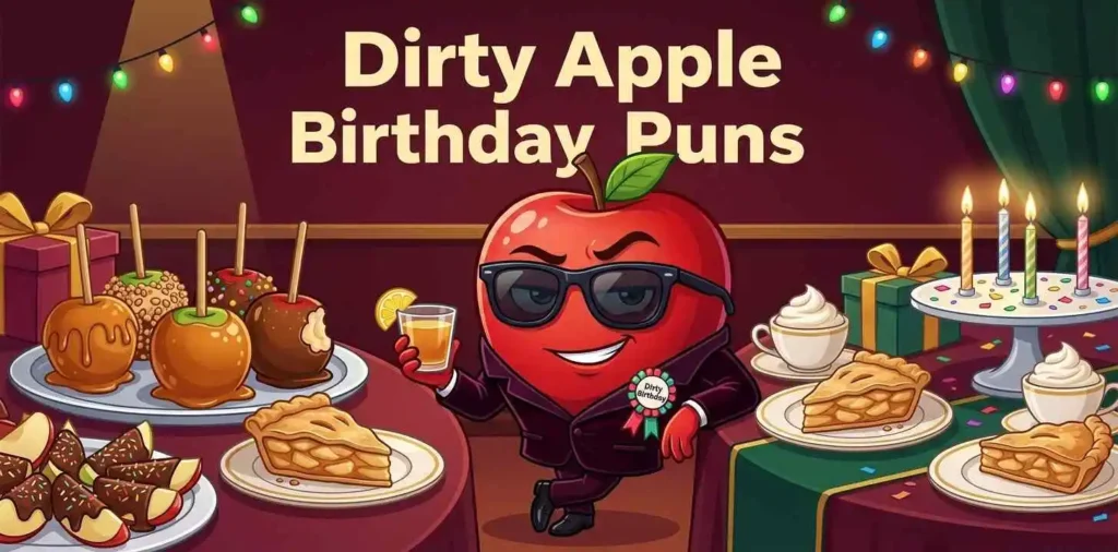 Playful apple birthday humor