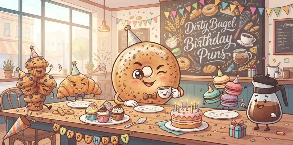 Funny bagel birthday