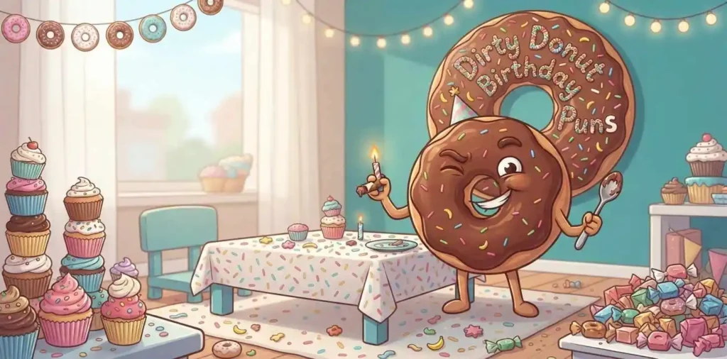 Funny donut birthday