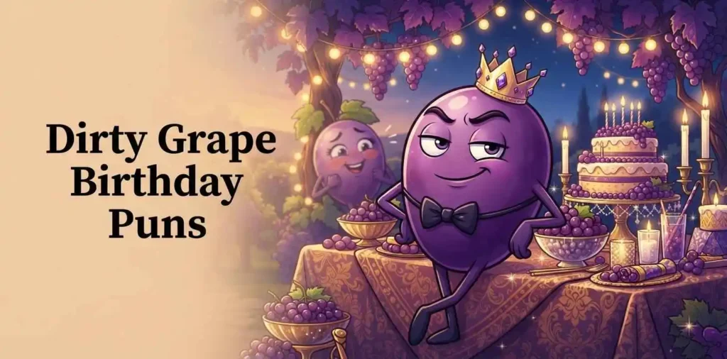 Playful grape birthday