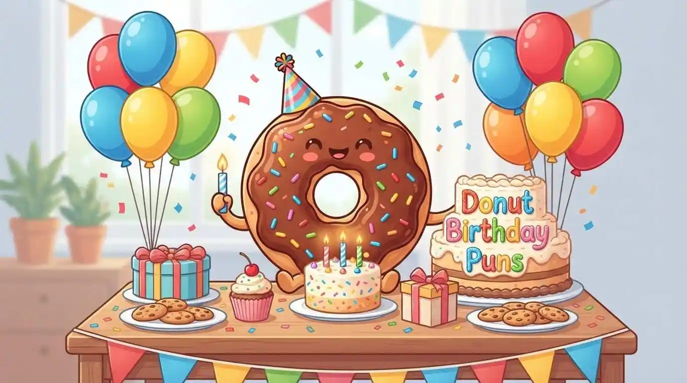 Cute donut birthday celebration