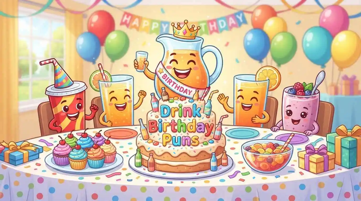 Funny drink birthday celebration