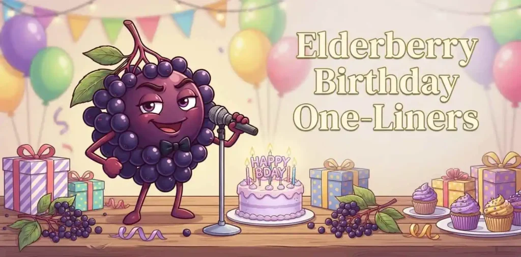 Funny elderberry birthday party