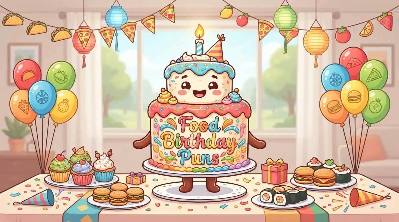 Funny food birthday celebration