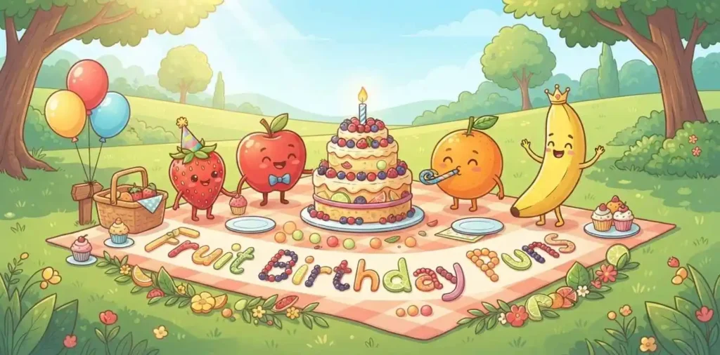 Happy fruit birthday party