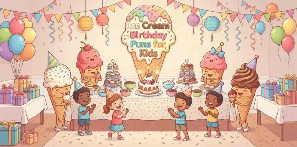Kids ice cream birthday fun