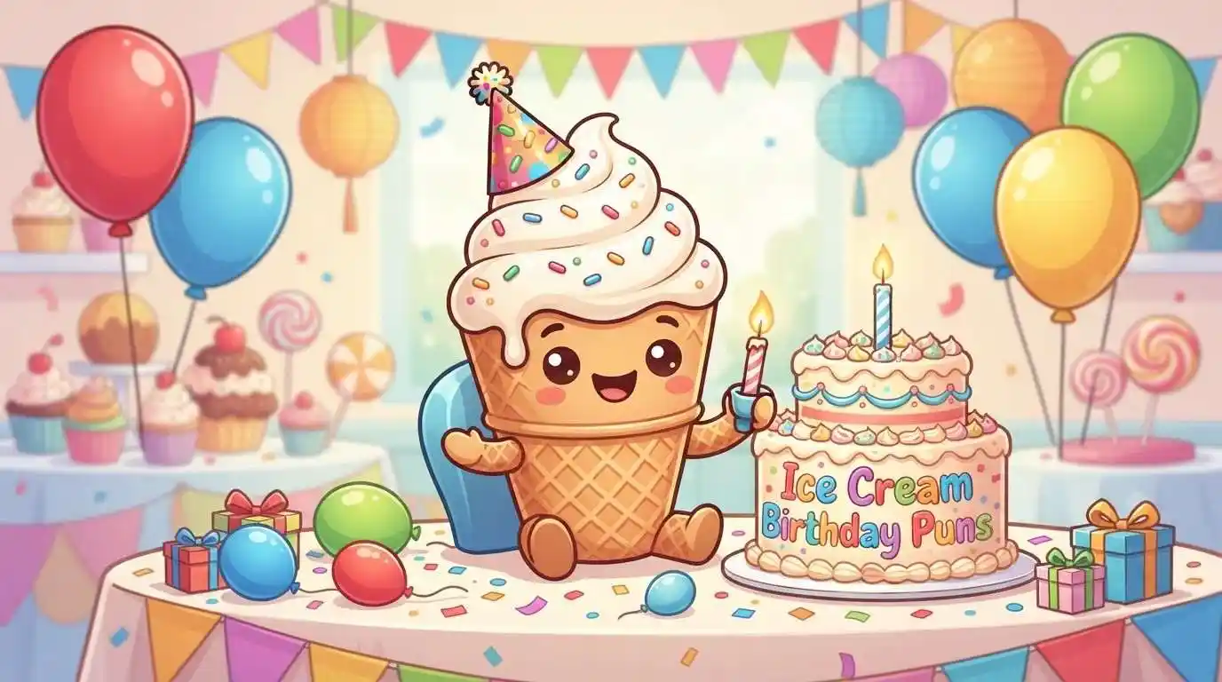 Cute ice cream birthday party