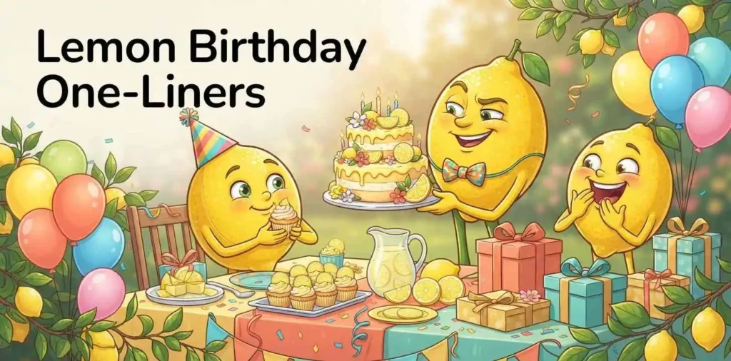 Funny lemon birthday party