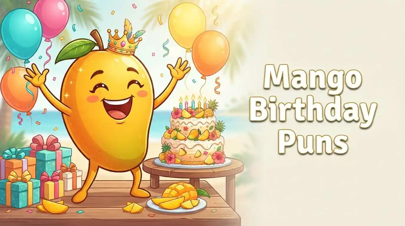 Cute mango birthday celebration