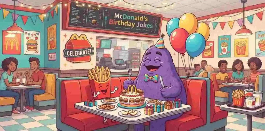 Funny birthday restaurant scene