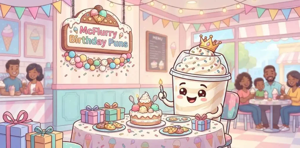 Cute McFlurry birthday dessert