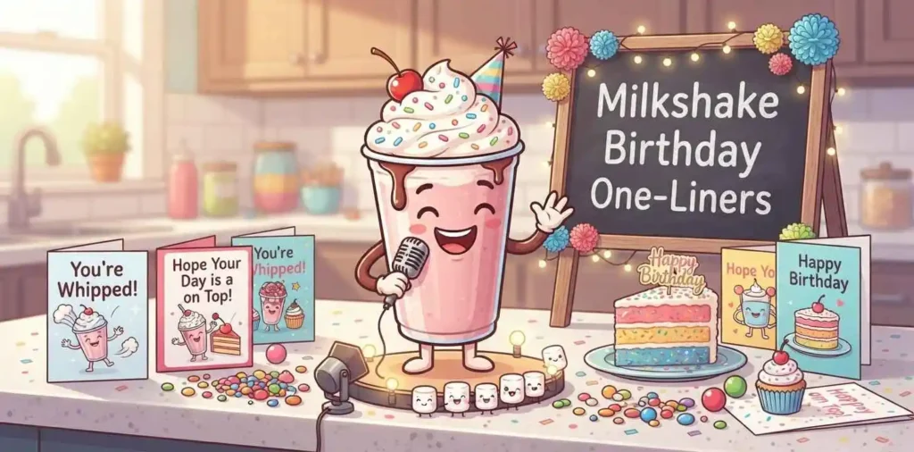 Funny milkshake birthday scene