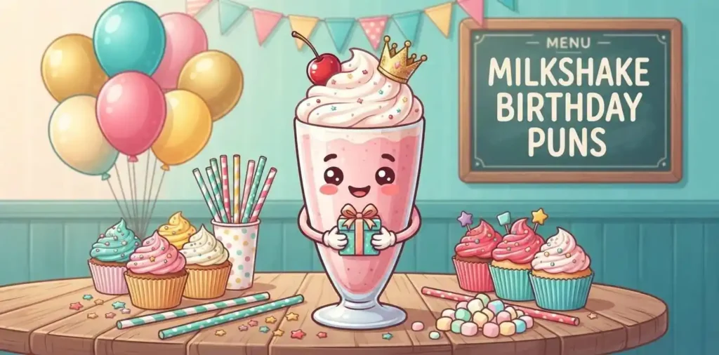 Cute milkshake birthday celebration