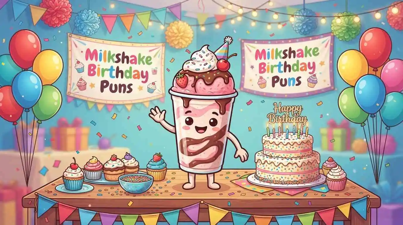 Cute milkshake birthday celebration