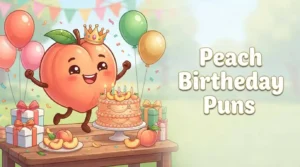 Cute peach birthday celebration