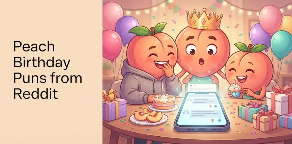 Funny peach birthday reactions