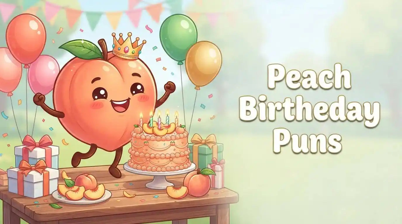 Cute peach birthday celebration