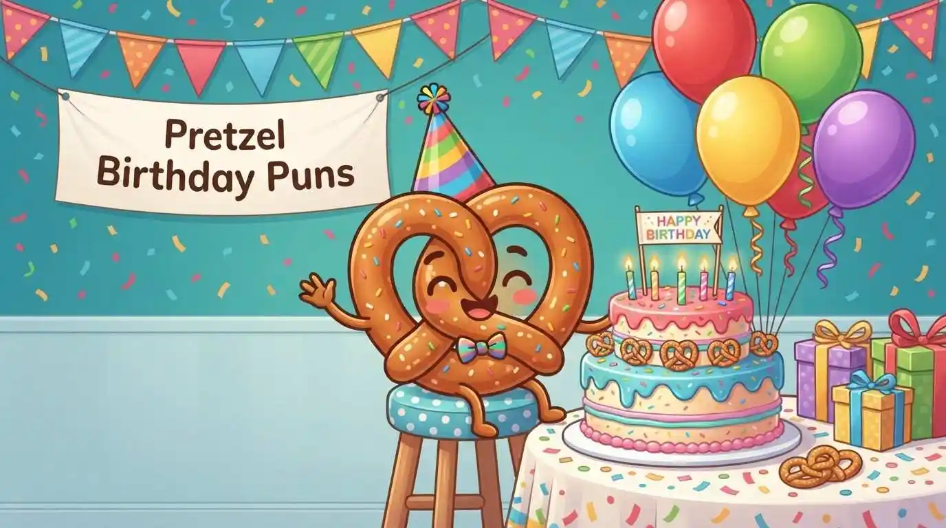 Funny pretzel birthday celebration