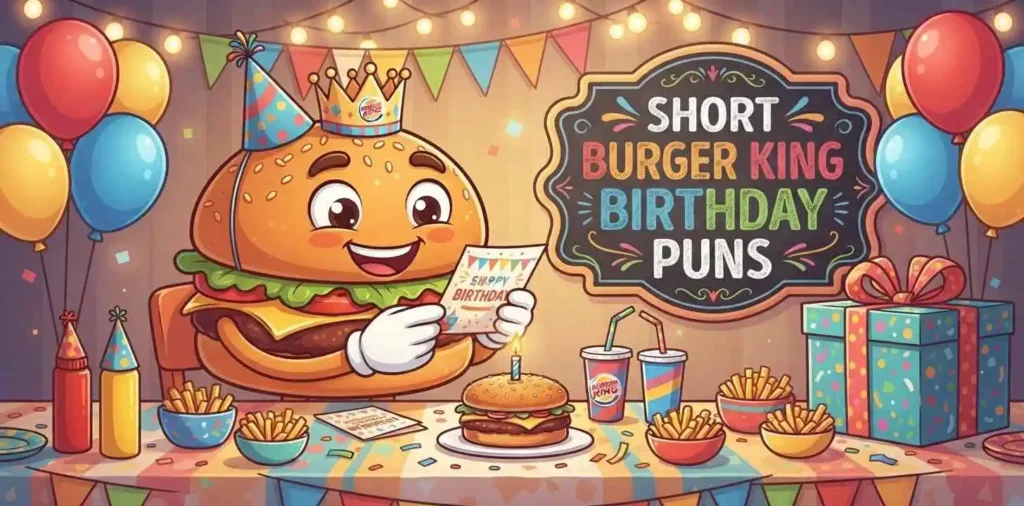 Funny burger birthday scene