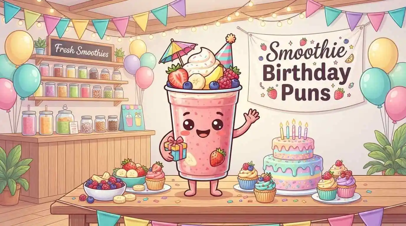 Cute smoothie birthday celebration