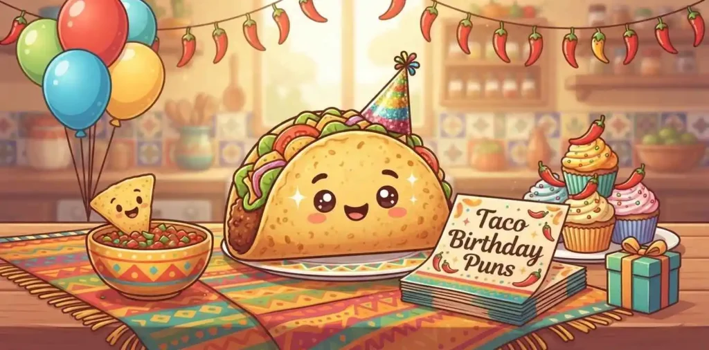Cute taco birthday celebration