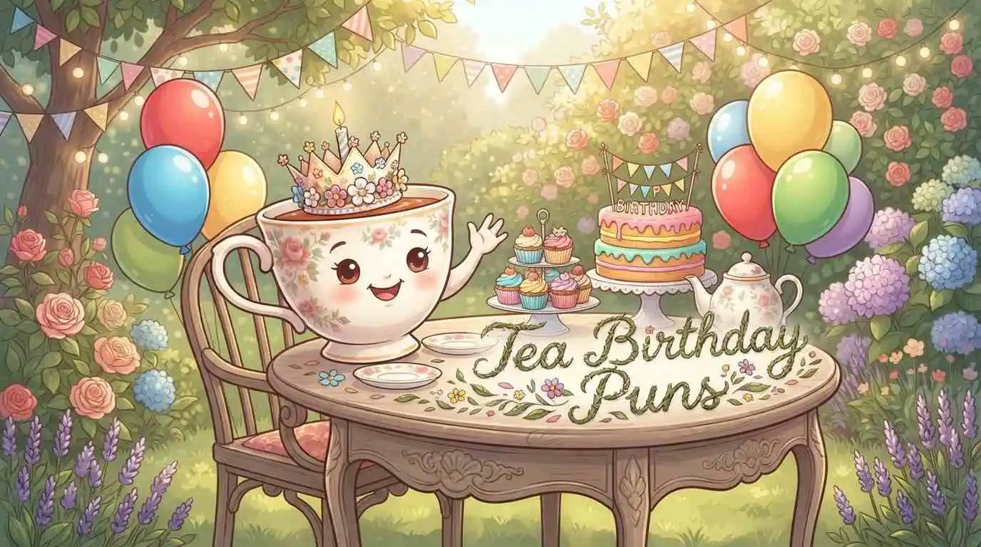 Tea party birthday scene