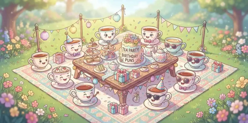 Cute tea birthday celebration