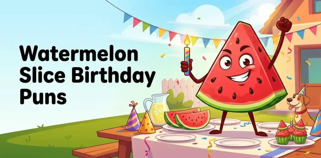 Watermelon slice birthday celebration